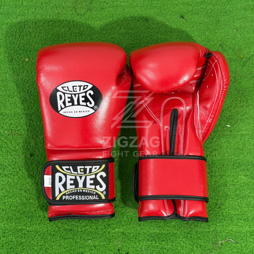 Cleto Reyes Velcro Training Gloves Hook & Loop Closure - Red