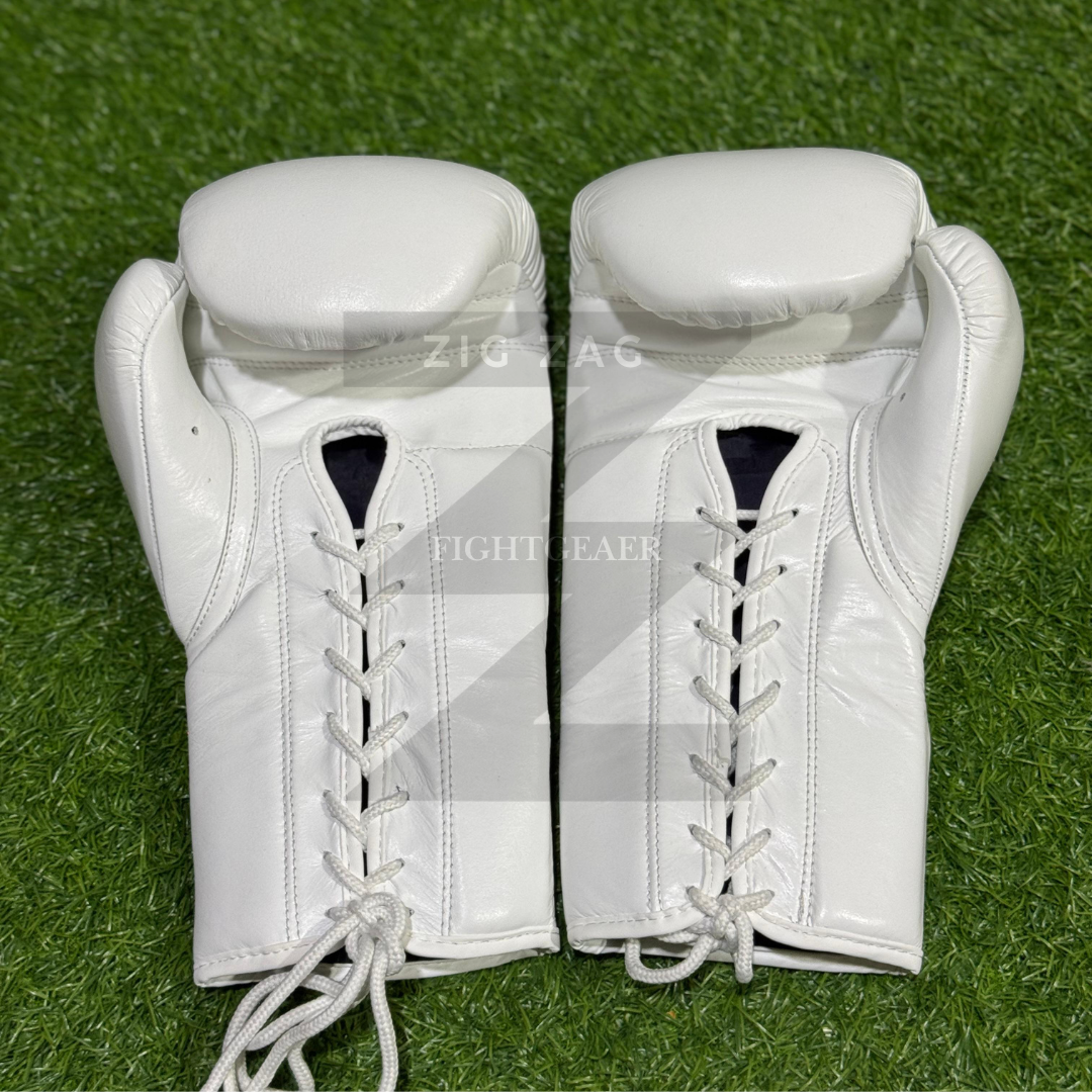 Winning Boxing Gloves Lace Up Sparring Boxing Gloves – White 100% Genuine Leather