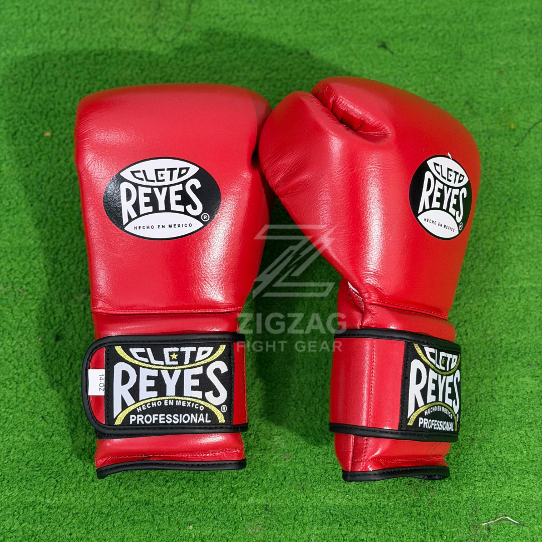 Cleto Reyes Velcro Training Gloves Hook & Loop Closure - Red