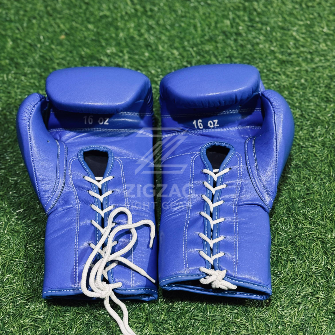 Winning Lace Up Sparring Boxing Gloves –  Blue 100% Genuine Leather