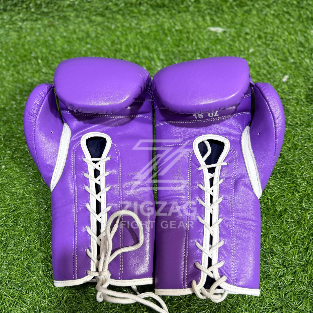 Winning Lace Up Sparring Boxing Gloves –  Purple 100% Genuine Leather