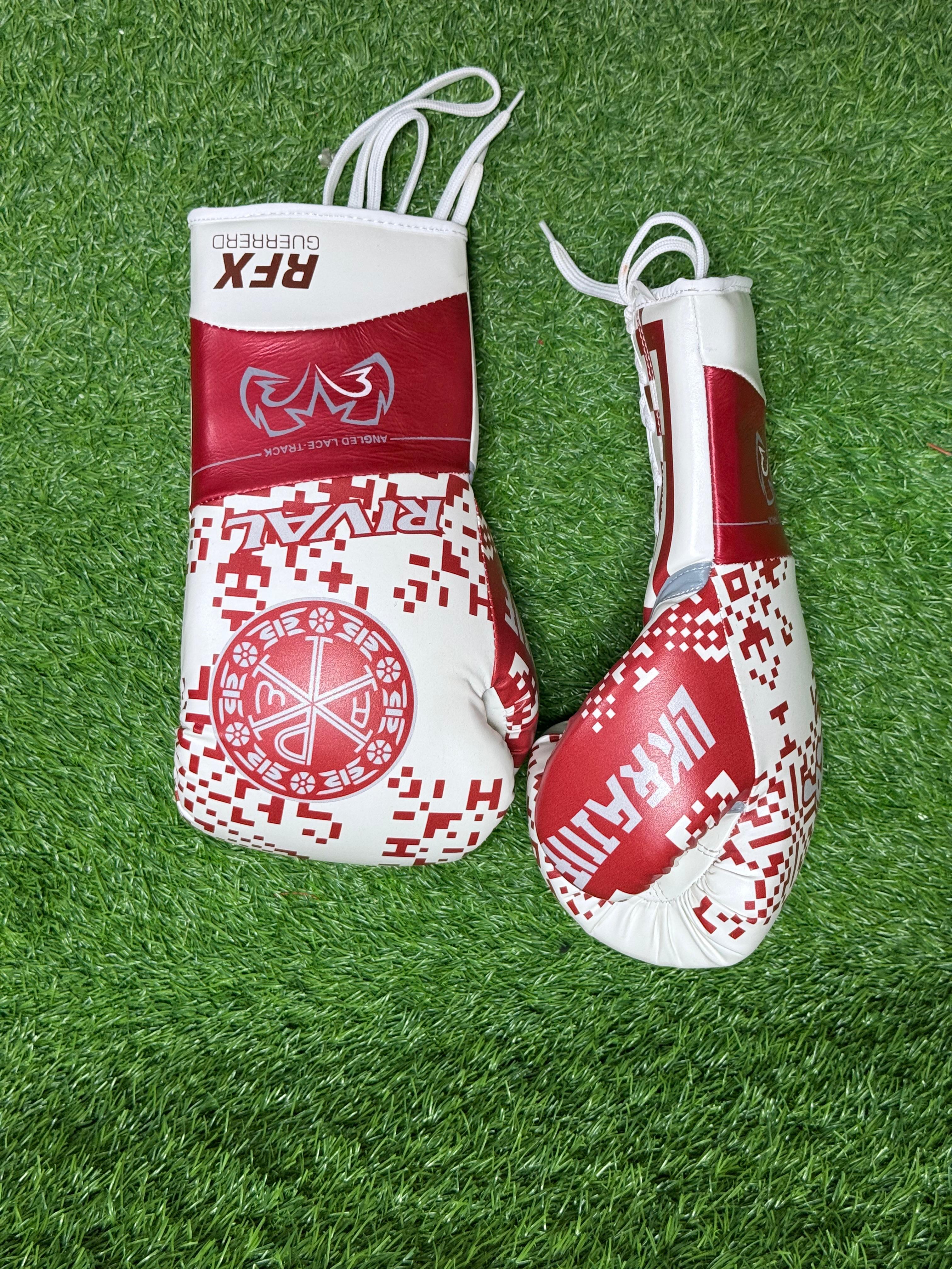 Rival RFX Guerrero Lace Track Boxing Gloves White & Red Digital Camo Limited Edition – Professional Fight Gloves