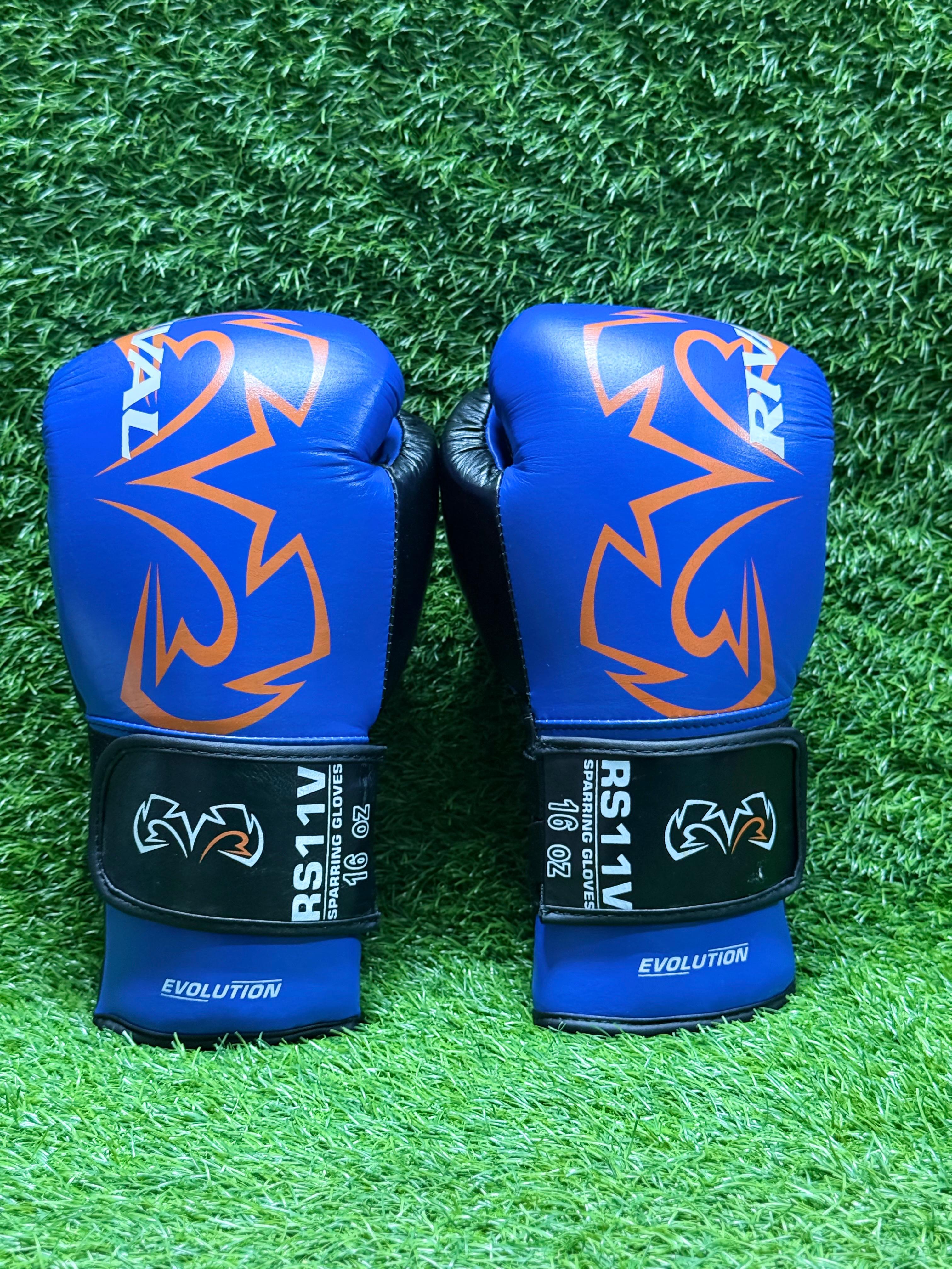 Rival RS1 Ultra Sparring Gloves 2.0 Blue & Orange – Premium Velcro Boxing Gloves