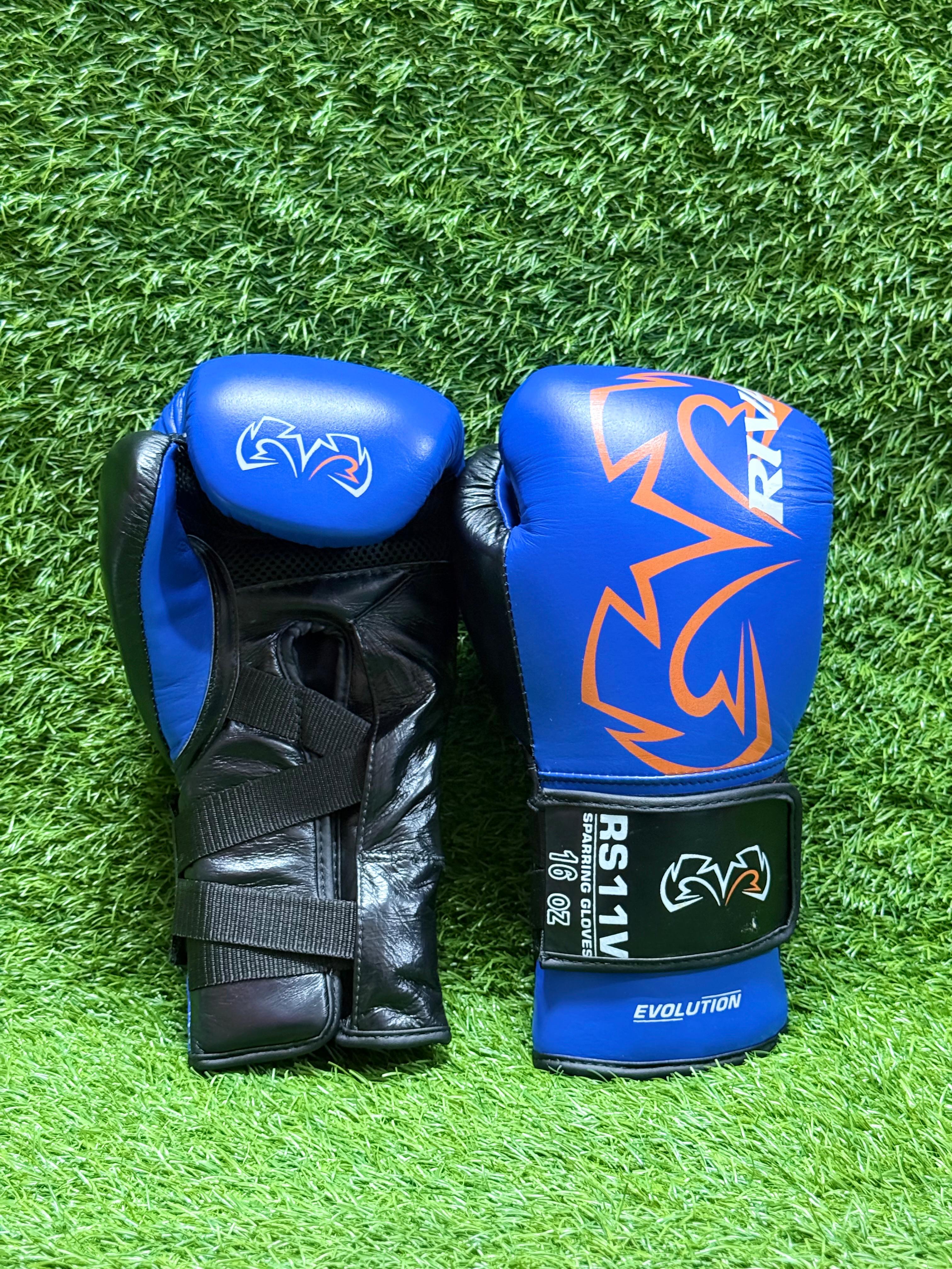Rival RS1 Ultra Sparring Gloves 2.0 Blue & Orange – Premium Velcro Boxing Gloves