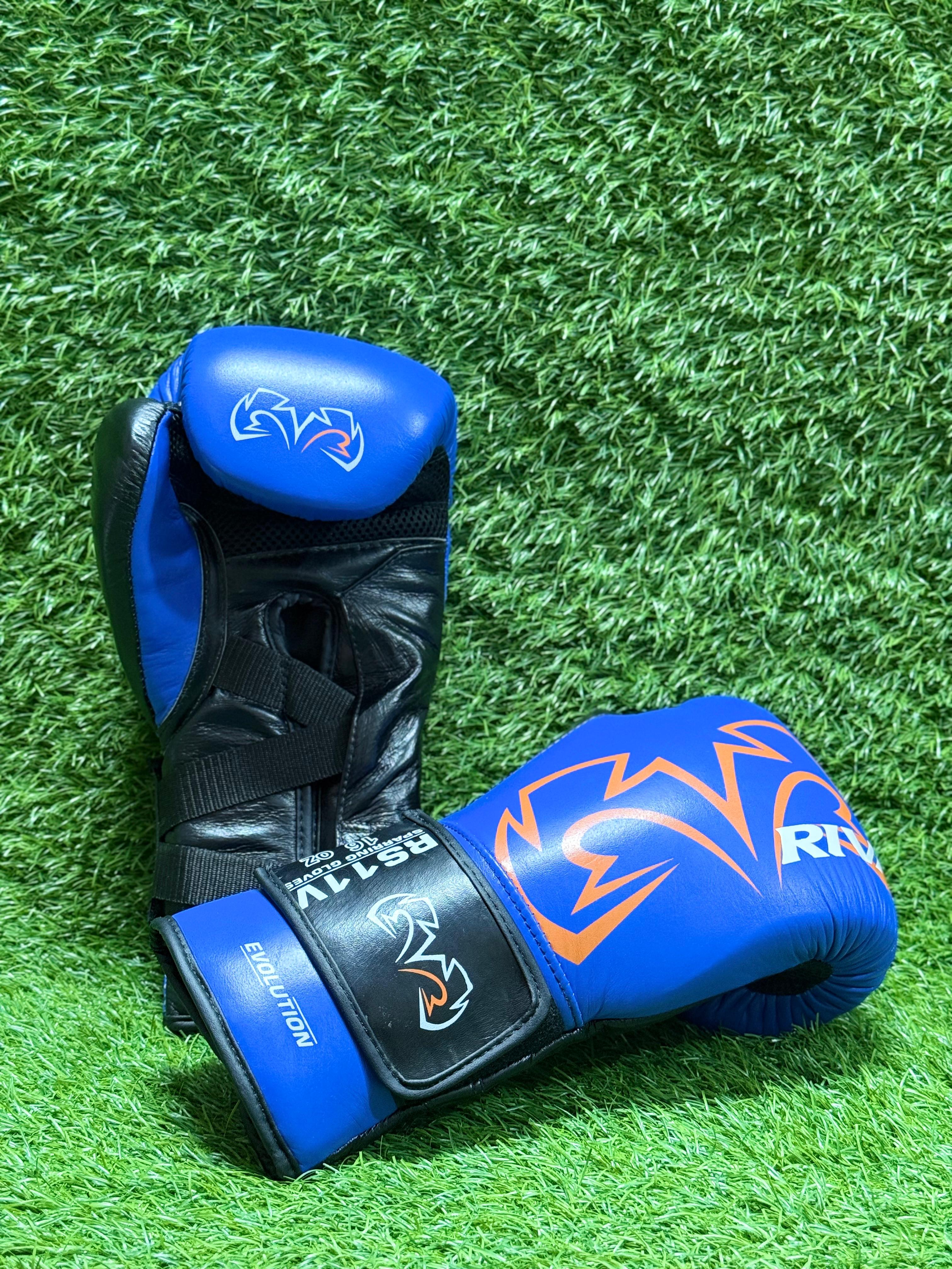 Rival RS1 Ultra Sparring Gloves 2.0 Blue & Orange – Premium Velcro Boxing Gloves